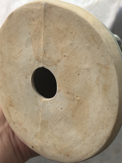 古玩陶瓷青白釉觀音瓷塑像真品鑒賞圖