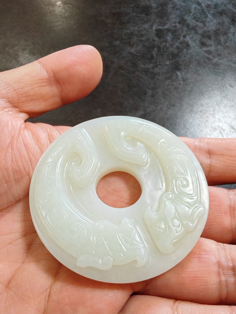 古玩玉器和田玉雕“復(fù)合紋璧”真品鑒賞圖