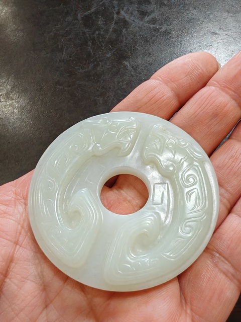 古玩玉器和田玉雕“復(fù)合紋璧”真品鑒賞圖