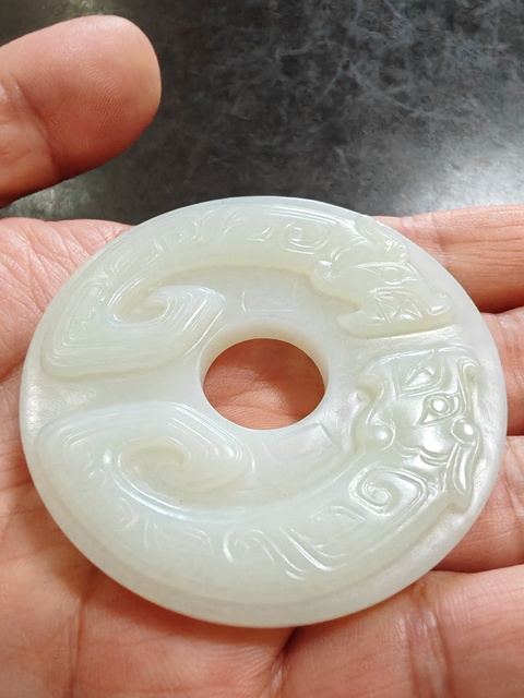 古玩玉器和田玉雕“復(fù)合紋璧”真品鑒賞圖