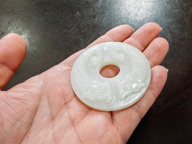 古玩玉器和田玉雕“復(fù)合紋璧”真品鑒賞圖