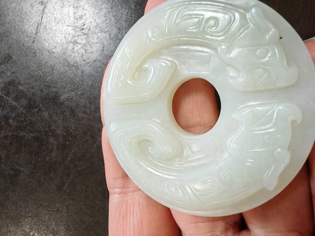 古玩玉器和田玉雕“復(fù)合紋璧”真品鑒賞圖