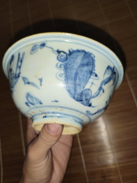 古玩陶瓷青花人物故事紋茶碗，平臺(tái)不允許估價(jià)真品鑒賞圖