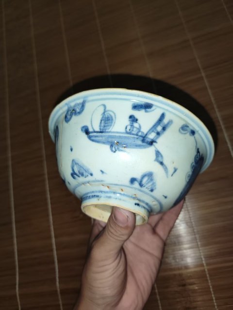 古玩陶瓷青花人物故事紋茶碗，平臺(tái)不允許估價(jià)真品鑒賞圖