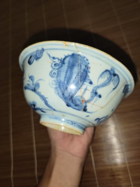 古玩陶瓷青花人物故事紋茶碗，平臺(tái)不允許估價(jià)真品鑒賞圖