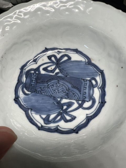 古玩陶瓷青花印花盤真品鑒賞圖