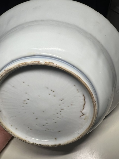 古玩陶瓷青花印花盤真品鑒賞圖