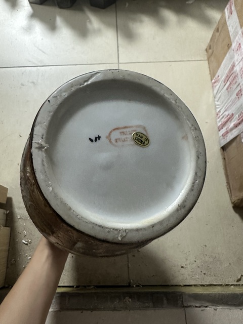 古玩陶瓷描金花鳥紋瓶真品鑒賞圖