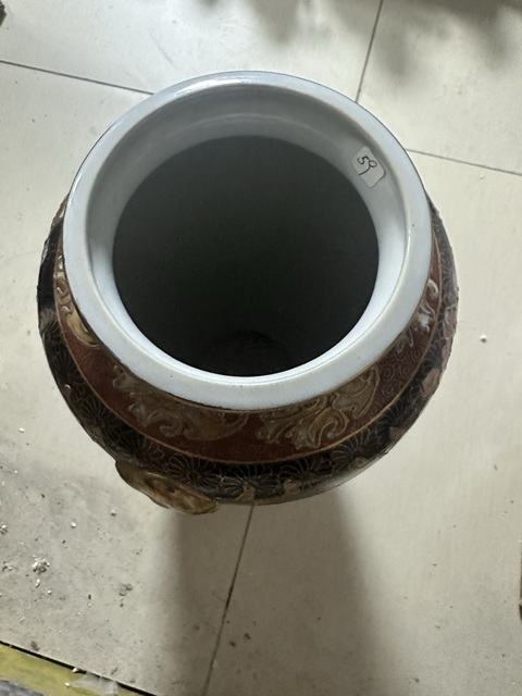 古玩陶瓷描金花鳥紋瓶真品鑒賞圖