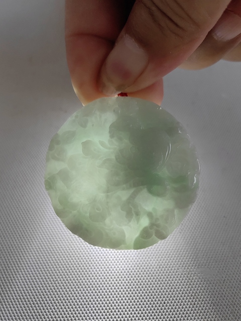 古玩玉器天然翡翠“龍鳳牌”拍賣，當前價格220元