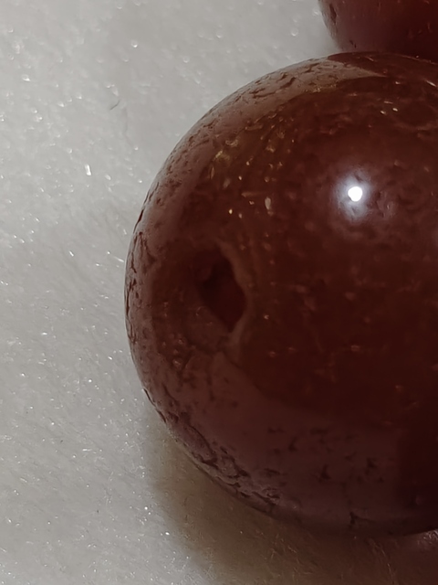 古玩玉器紅瑪瑙珠真品鑒賞圖