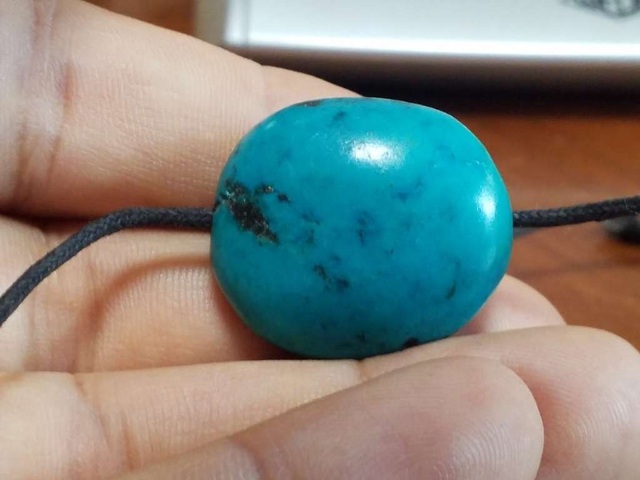 古玩玉器綠松石珠真品鑒賞圖