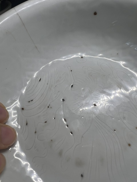 古玩陶瓷海水江崖馬紋臥足碗真品鑒賞圖