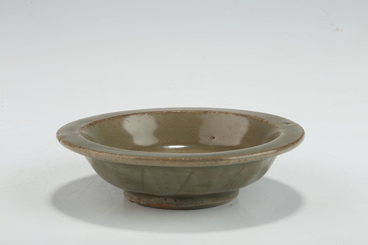 古玩陶瓷元代·青釉雙魚紋折沿洗真品鑒賞圖
