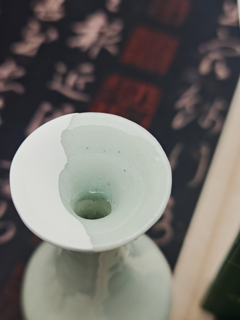 古玩陶瓷湖田窯長頸瓶標本真品鑒賞圖