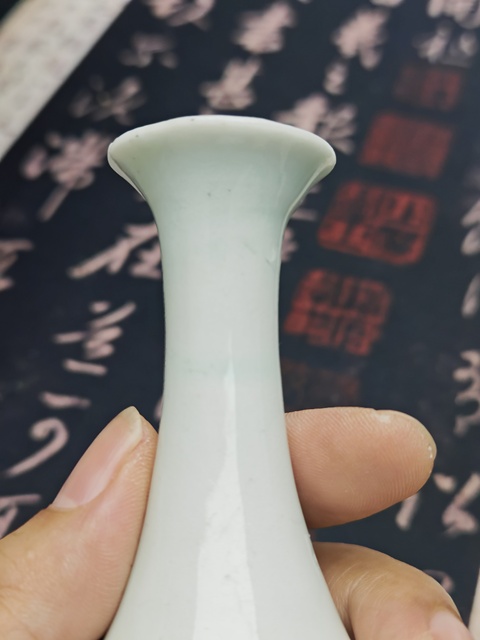 古玩陶瓷湖田窯長頸瓶標本真品鑒賞圖