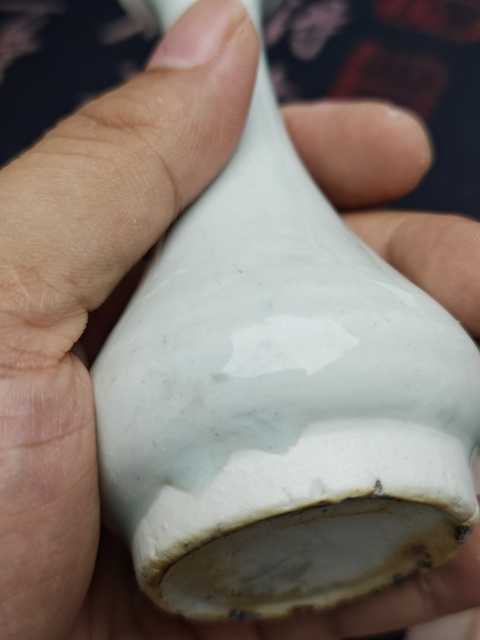 古玩陶瓷湖田窯長頸瓶標本真品鑒賞圖