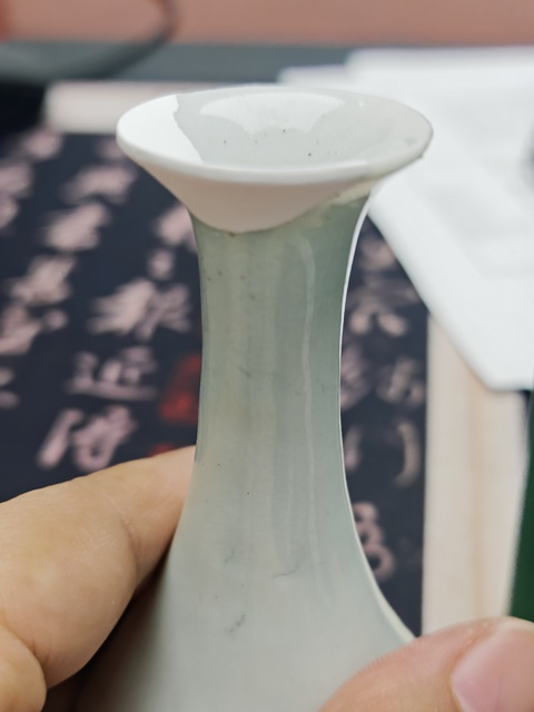 古玩陶瓷湖田窯長頸瓶標本真品鑒賞圖