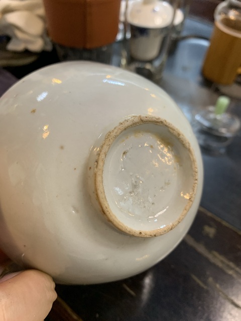 古玩陶瓷青花松鶴延年圖茶碗拍賣，當前價格450元