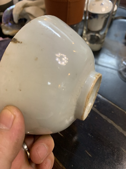 古玩陶瓷青花松鶴延年圖茶碗拍賣，當前價格450元
