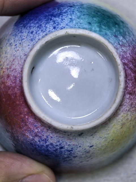 古玩陶瓷桃花洞釉杯真品鑒賞圖