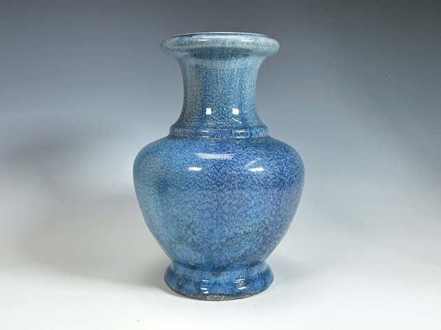 古玩陶瓷清中期·窯變鈞釉盤口尊拍賣，當前價格1860元