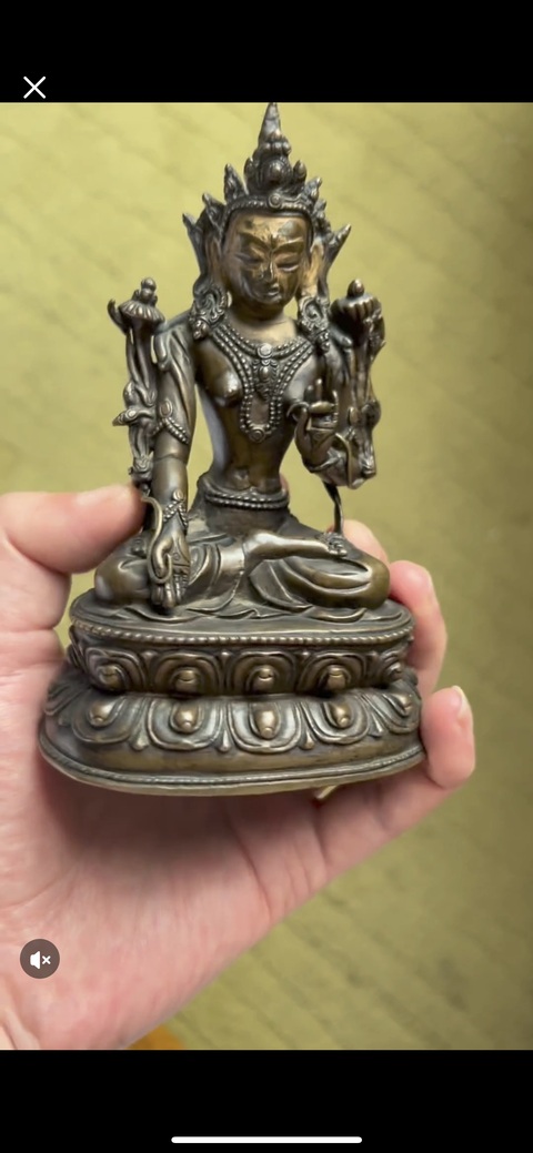 古玩銅器度母真品鑒賞圖