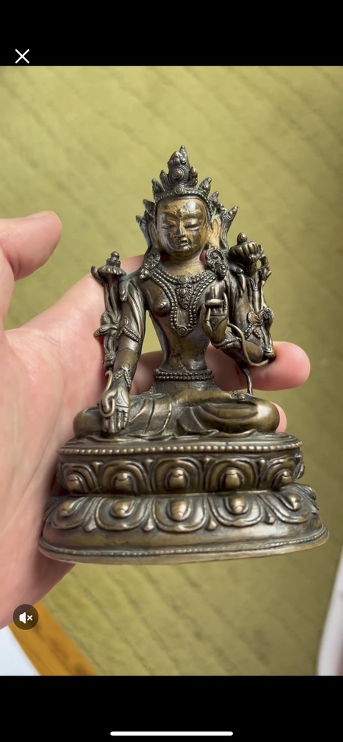 古玩銅器度母真品鑒賞圖