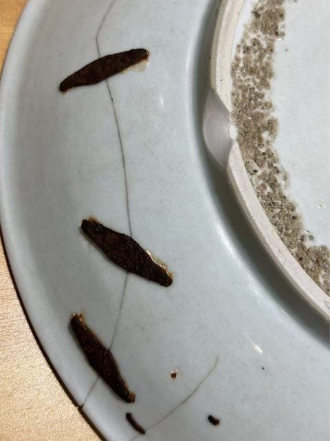 古玩陶瓷雙藍圈玉堂佳器款芭蕉麒麟紋青花盤真品鑒賞圖