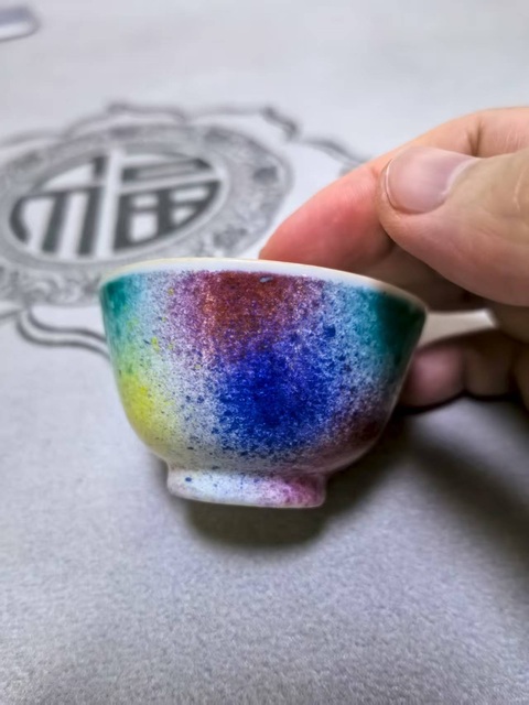 古玩陶瓷桃花洞茶杯真品鑒賞圖
