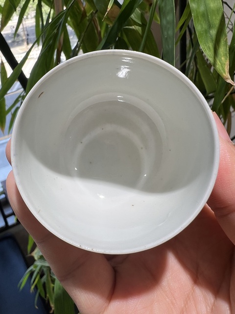 古玩陶瓷松竹梅鶴青花杯真品鑒賞圖