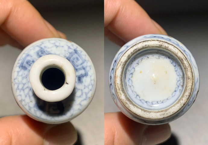 古玩陶瓷青花釉里紅人物故事鼻煙壺真品鑒賞圖