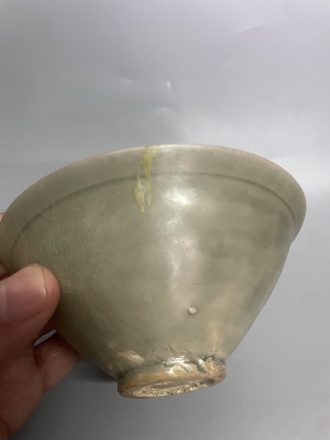 古玩陶瓷耀州窯海水游魚盞拍賣,當前價格12000元