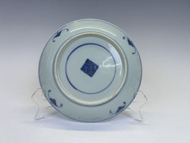 古玩陶瓷清乾隆·青花五福捧壽盤拍賣,當前價格288元