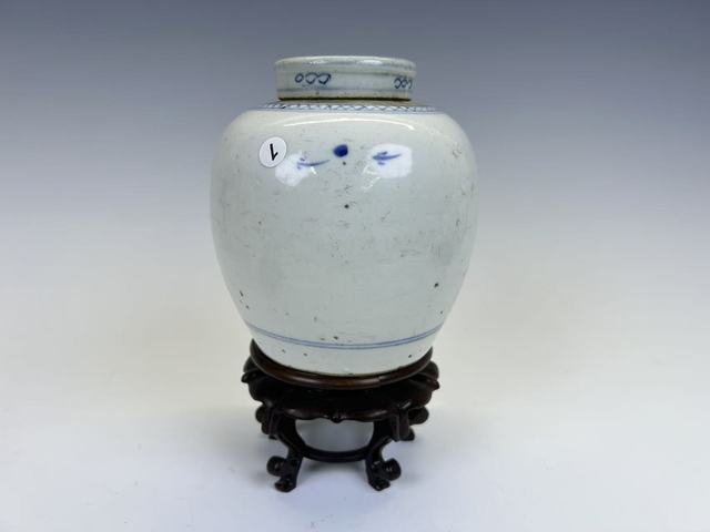 古玩陶瓷清晚期·東方塑偷陶青花罐拍賣,當前價格376元