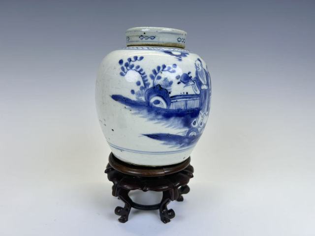 古玩陶瓷清晚期·東方塑偷陶青花罐拍賣,當前價格376元