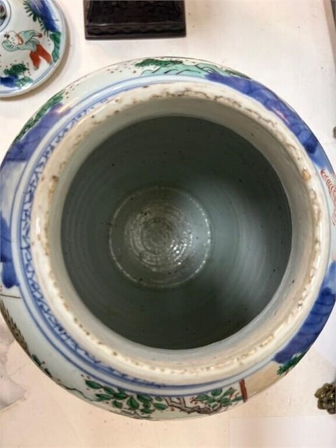 古玩陶瓷五彩人物紋將軍罐真品鑒賞圖
