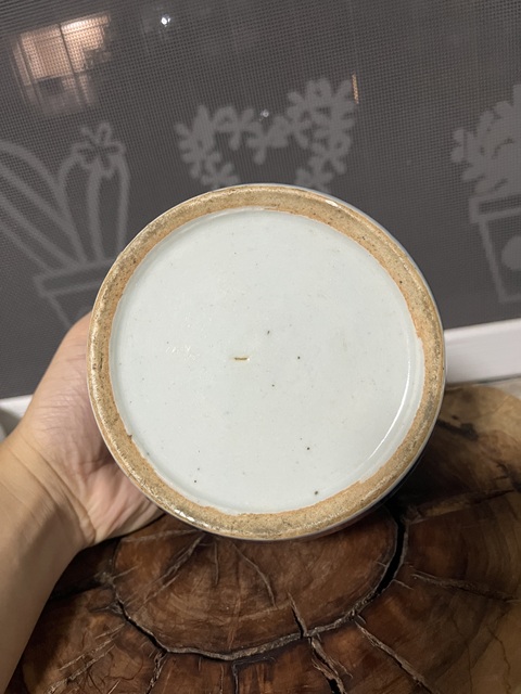古玩陶瓷纏枝花囍字紋青花罐真品鑒賞圖