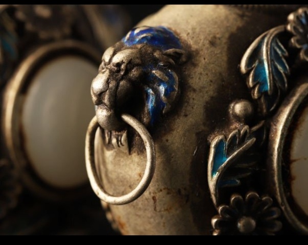 古玩玉器玉鑲鼻煙壺真品鑒賞圖
