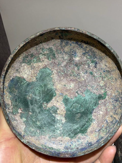 古玩銅器戰國·臥虎貝殼紋鼎真品鑒賞圖
