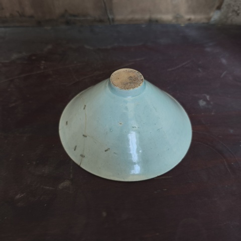 古玩陶瓷青白釉花卉紋斗笠盞真品鑒賞圖