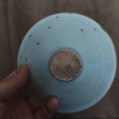 古玩陶瓷青白釉花卉紋斗笠盞真品鑒賞圖