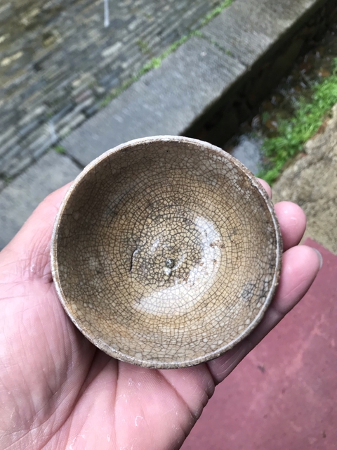 古玩陶瓷罕見珍品明代哥釉茶碗拍賣,當前價格5980元