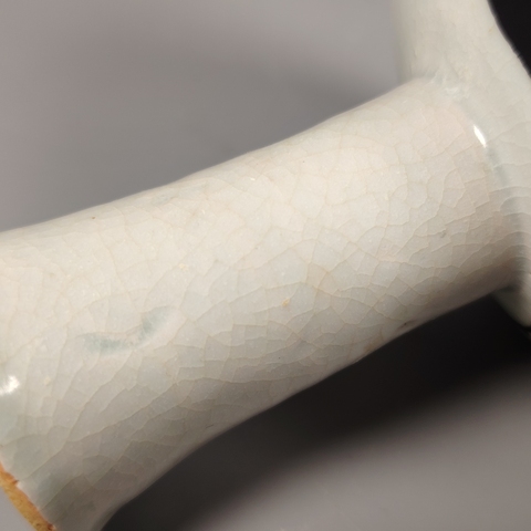 古玩陶瓷元青花印花高足杯，修復(fù)的挺好真品鑒賞圖