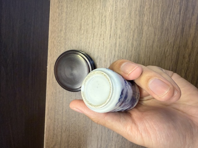 古玩陶瓷晚清青花鼻煙壺拍賣，當前價格1200元