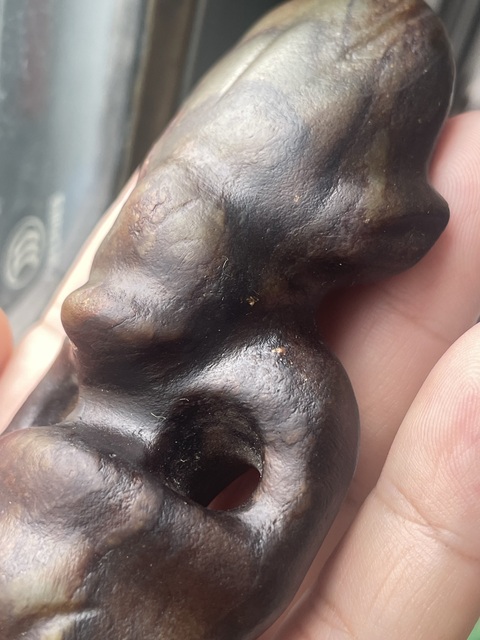 古玩玉器做舊仿“紅山文化”玉神人真品鑒賞圖
