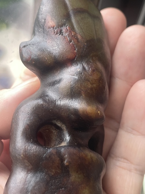 古玩玉器做舊仿“紅山文化”玉神人真品鑒賞圖
