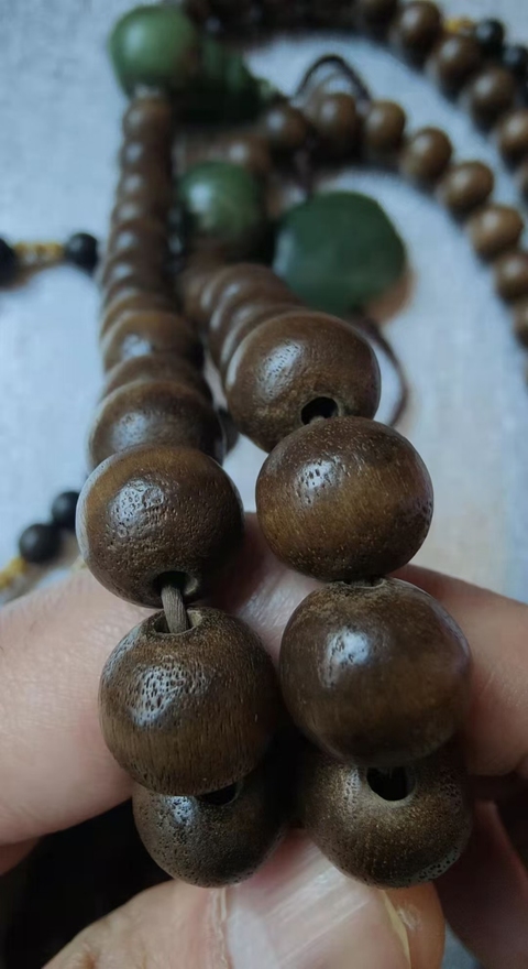 古玩雜項沉香朝珠真品鑒賞圖