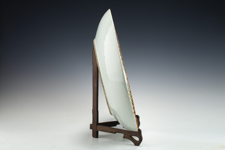 古玩陶瓷清晚·廣彩人物故事紋大盤(pán)拍賣(mài)，當(dāng)前價(jià)格15096元