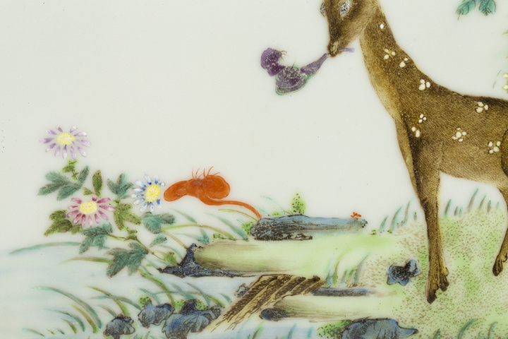 古玩陶瓷民國·粉彩鹿鶴同春圖瓷板
真品鑒賞圖